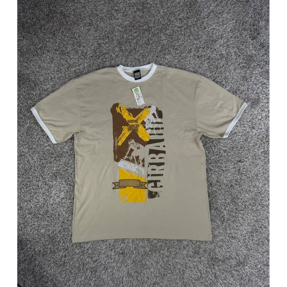 Vintage Y2K Marithé François Girbaud Graphic Logo Gray T-Shirt Size 2XL Hip Hop